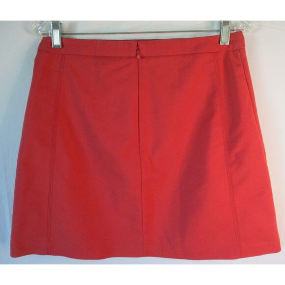 7th Ave. New York & Co. Women's Salmon Mid Rise Zip Back Skirt Size 6 - Picture 2 of 5